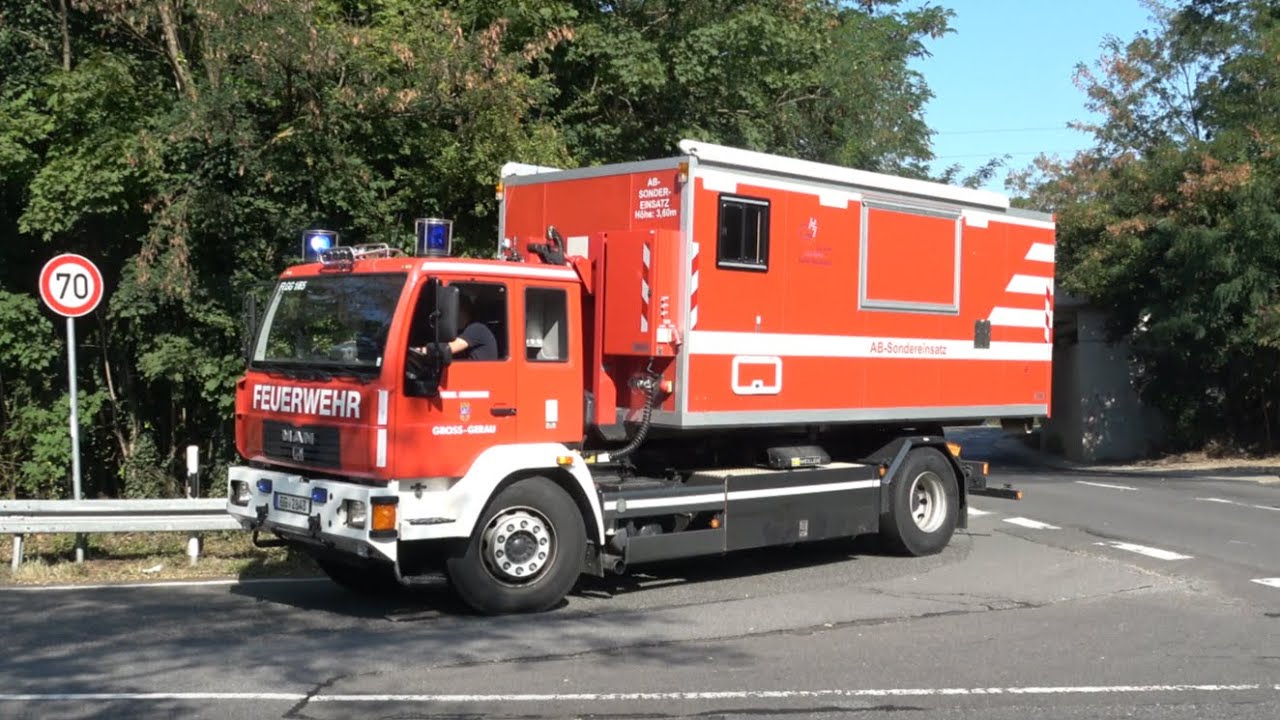 [Unfall mit Bus und Gefahrguttransporter] Einsaztfahrten zur Katastrophenschutzübung Groß-Gerau 2025