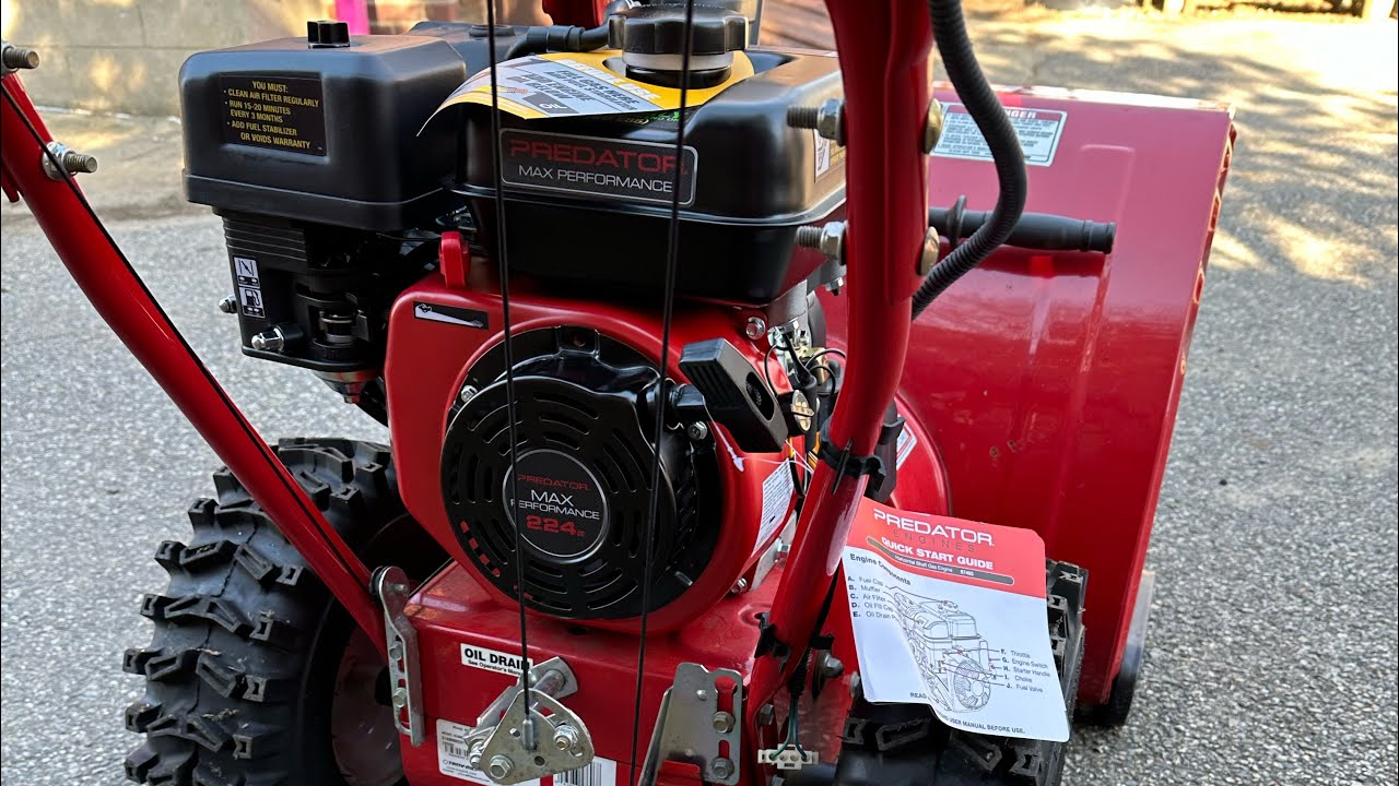 Predator 224 cc Engine swap on Troy Bilt Snowblower