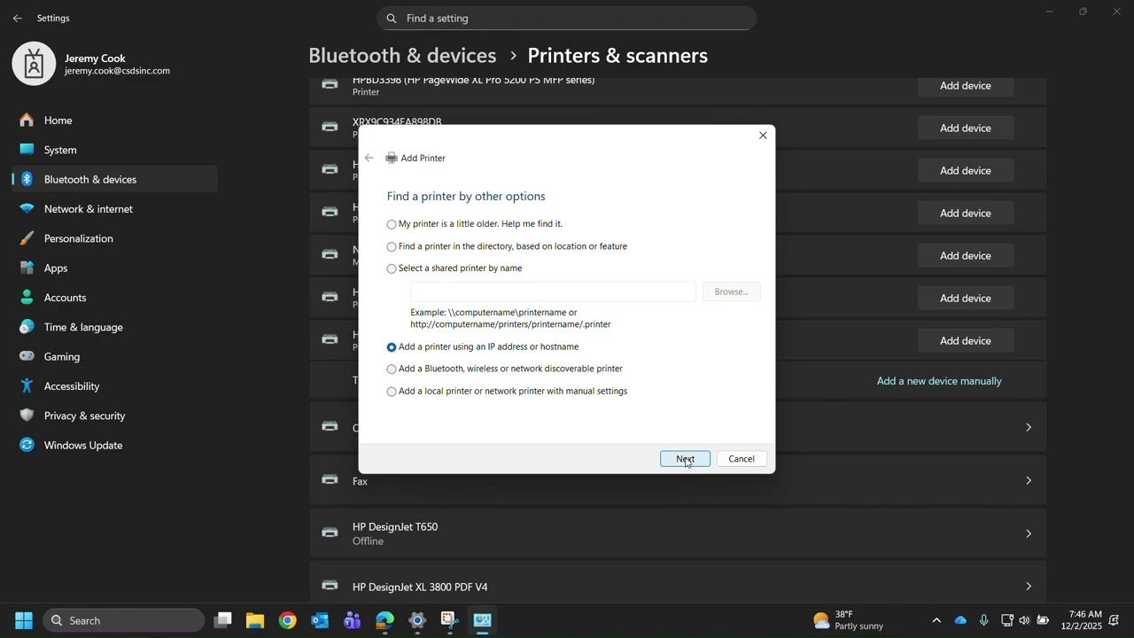 Installing Print Driver for HP Plotter