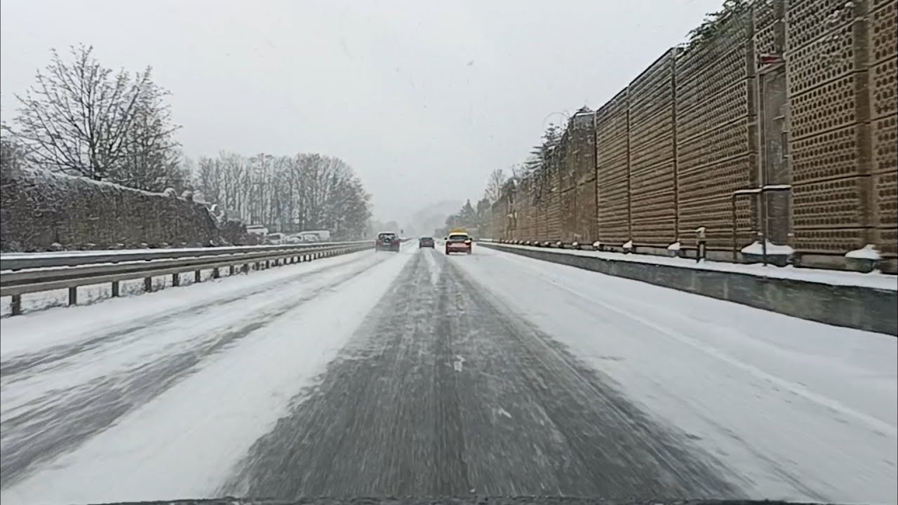 a Drive in snowfall from Eschborn to Schwalbach Taunus and Back to Eschborn PLEASE LIKE&SUBSCRIBE