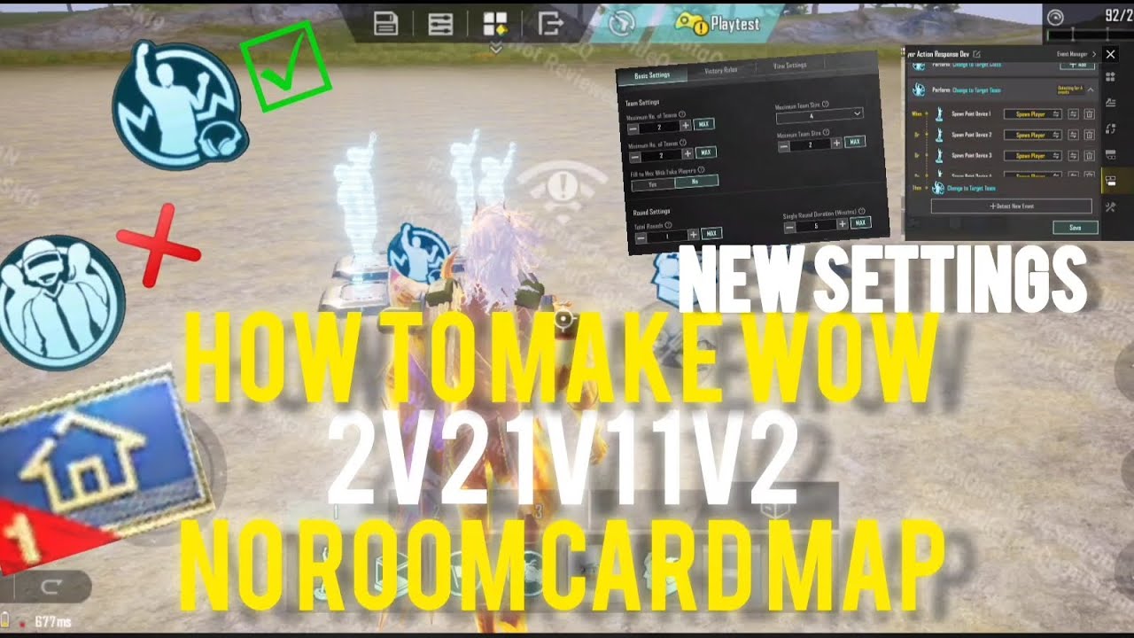 Wow Map Without Room Card 2v2 1v1 1v2 | How To Make Without Room Card Map 1v1Start 2v2 Start