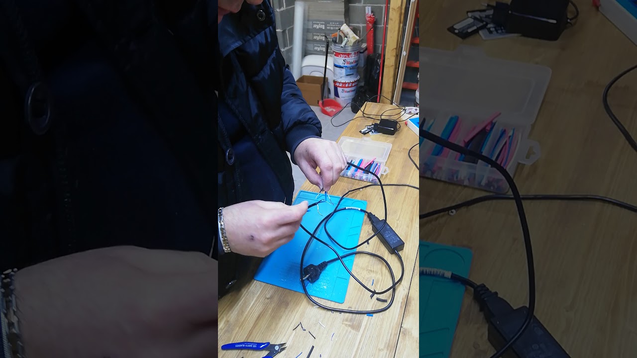 Riparazione cavo caricabatteria notebook tranciato