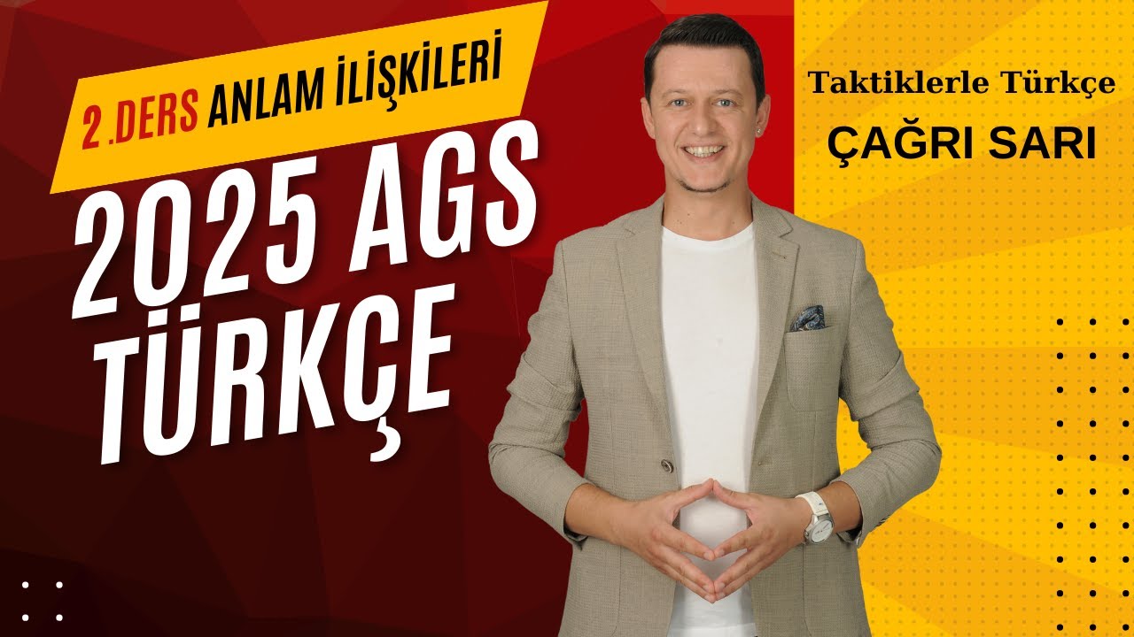 2. Ders I Sözcükte Anlam I Anlam İlişkileri 💯