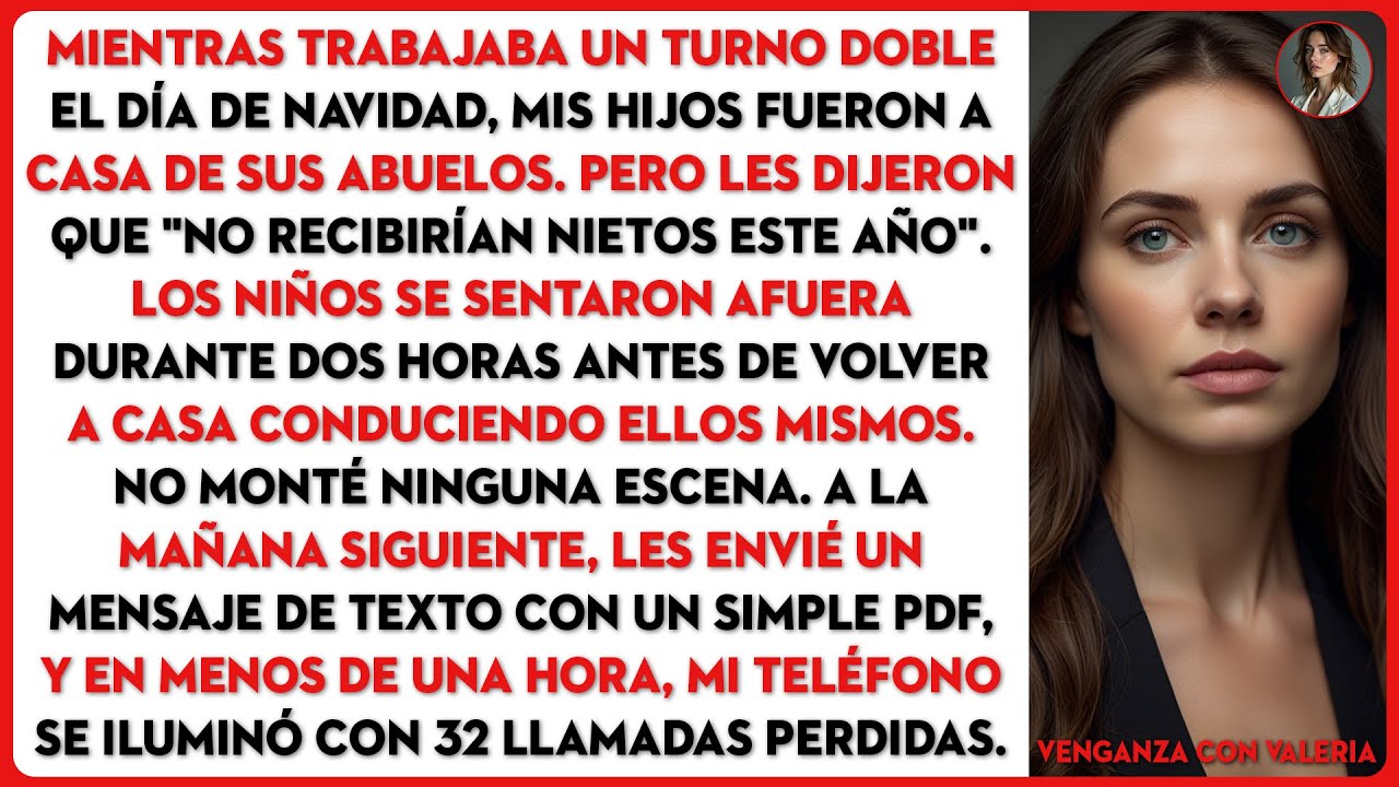 Mientras trabajaba un turno doble el día de Navidad, mis hijos fueron a casa de sus abuelos...