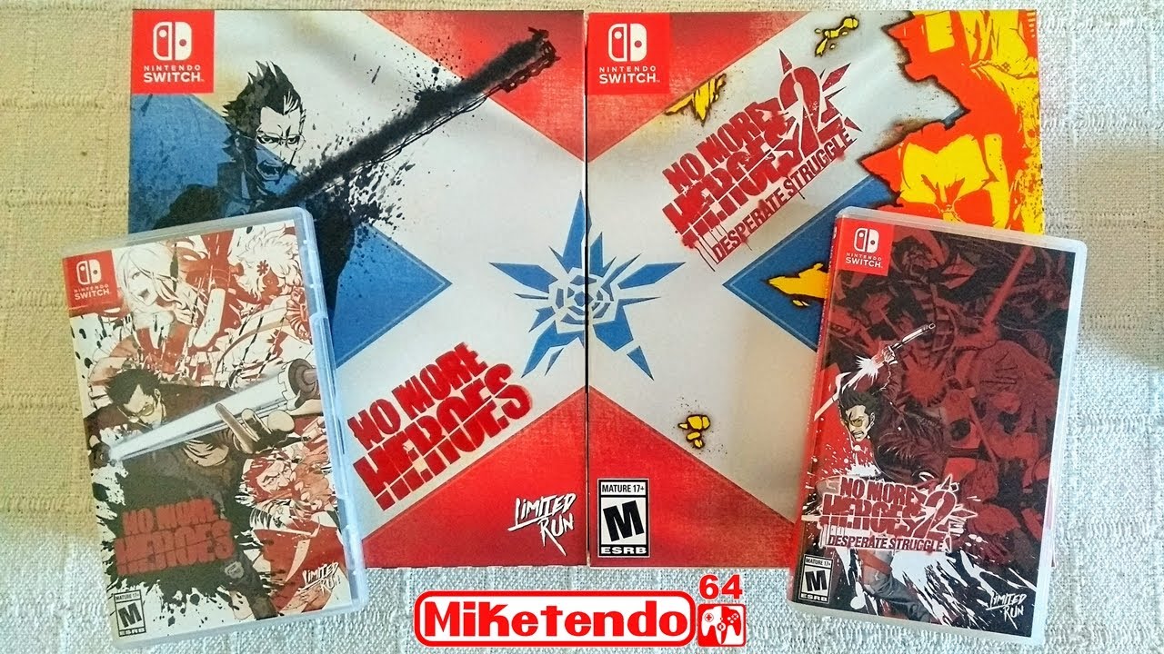 No More Heroes 1 & 2 Collector's Editions Unboxing - Limited Run Games (Nintendo Switch)