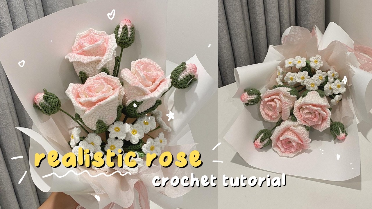 I'll stop loving you when these roses die - Realistic ROSE crochet tutorial