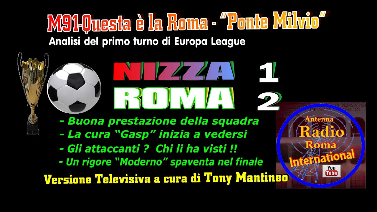 Nizza Roma 1 2 analisi di Tony Mantineo televisiva