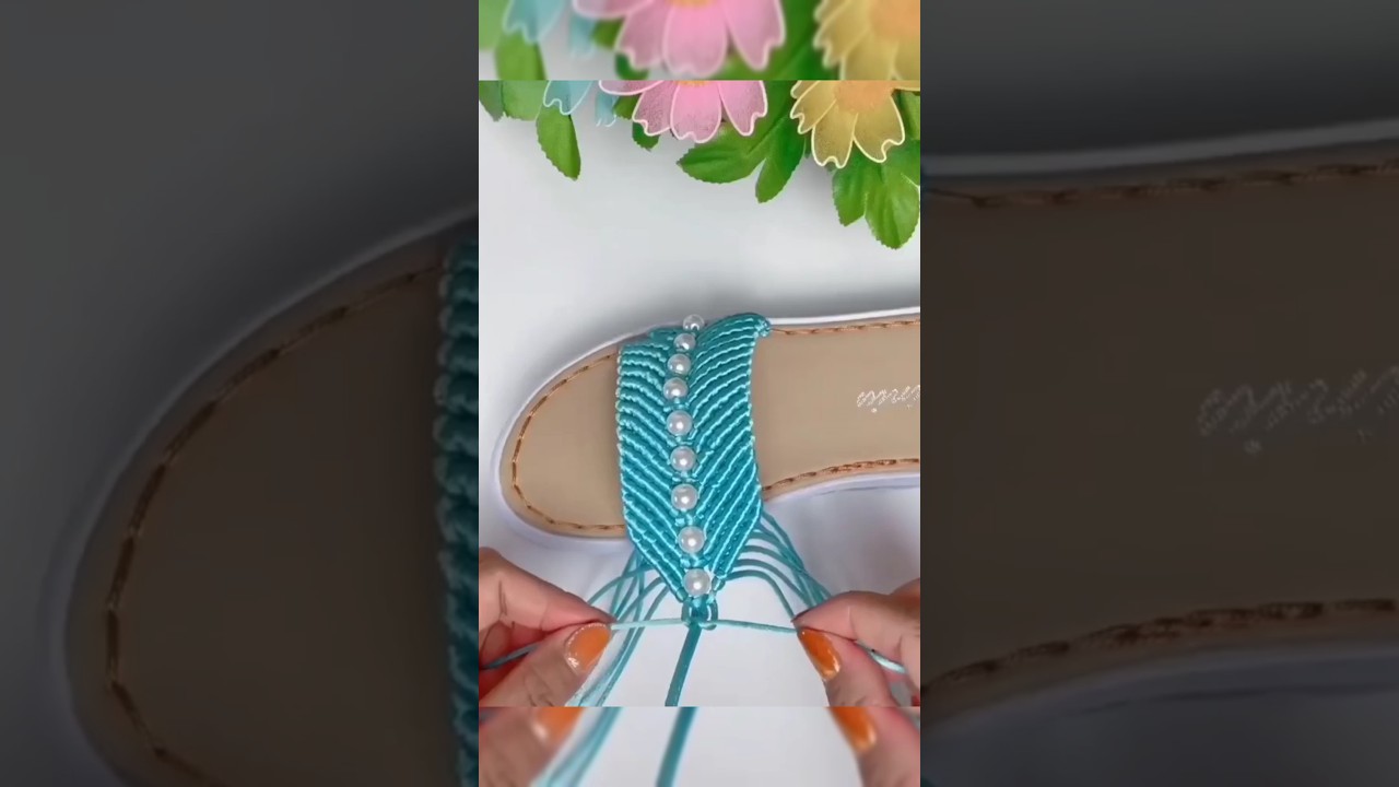 DIY macrame sandal tutorial with beads / Modern macrame 2023