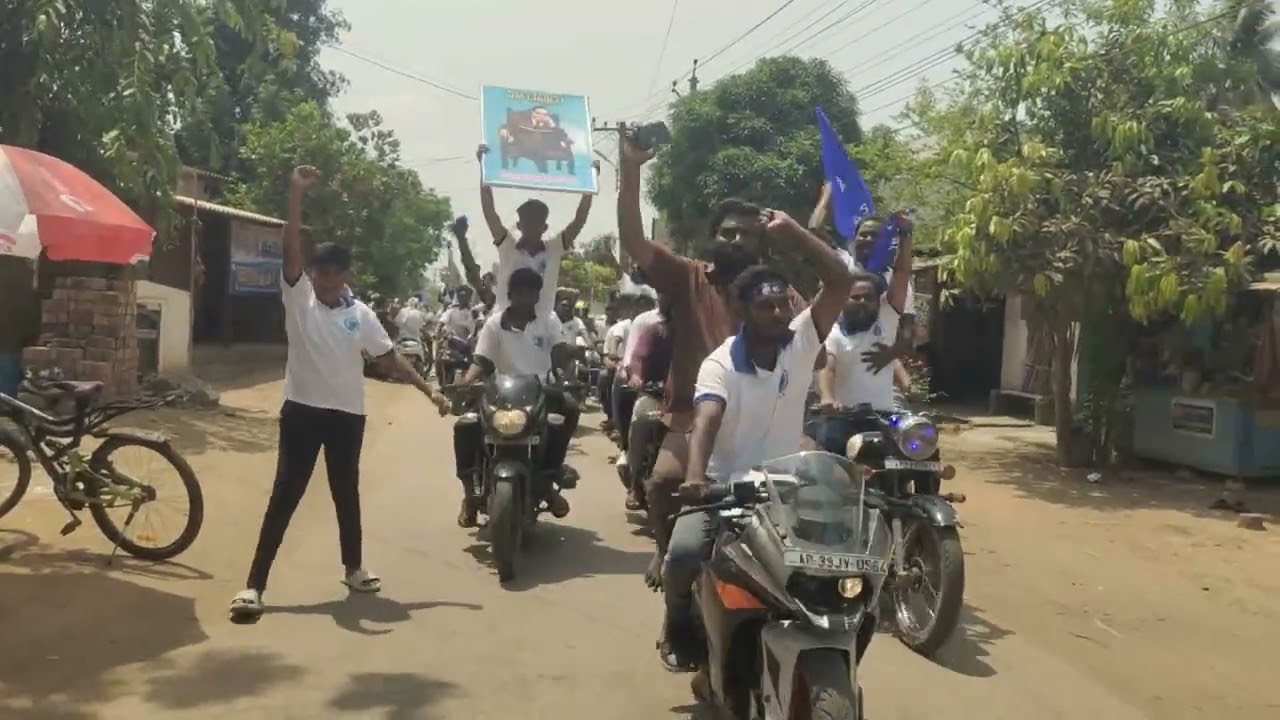 Ambedkar jayanti ki rally G.pangidigudem to jangareddygudem