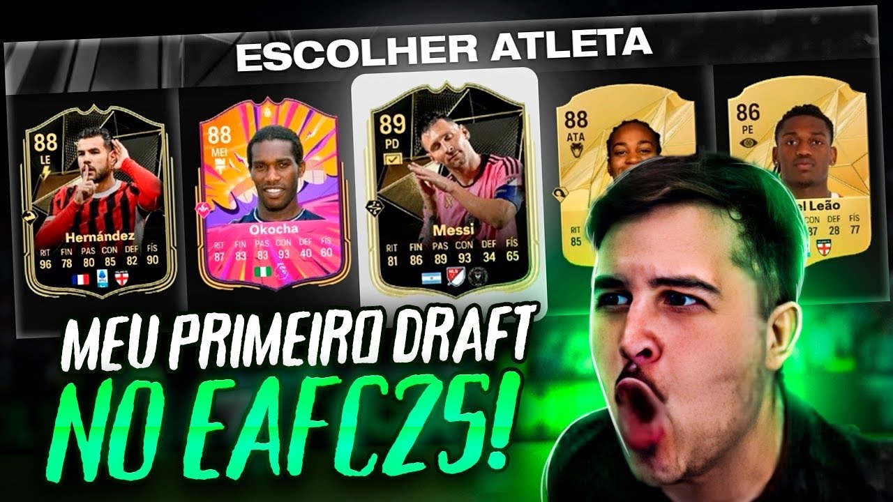 JOGUEI COM O MESSI INFORM NO 1º DRAFT DO BANQUETA NO EA FC 25!!