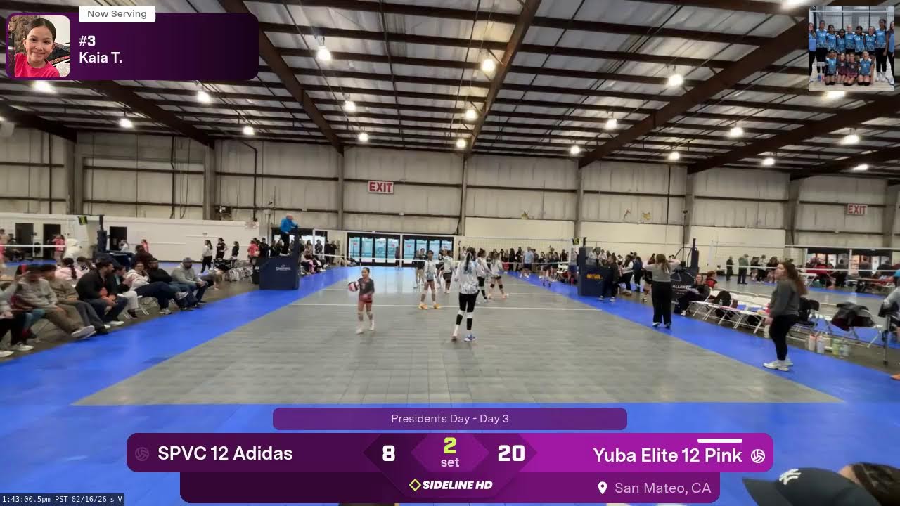 Yuba Elite 12 Pink vs. SPVC 12 Adidas (2026.02.16)