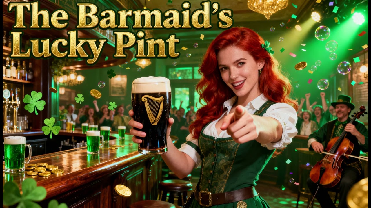 St Patrick's Day 2026 Drinking Song 🍀 The Barmaid’s Lucky Pint | Irish Pub Sing Along Sláinte!