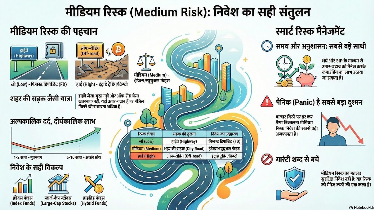 Medium Risk Kya Hai? | Stock Market Beginner Guide | India Trading University 