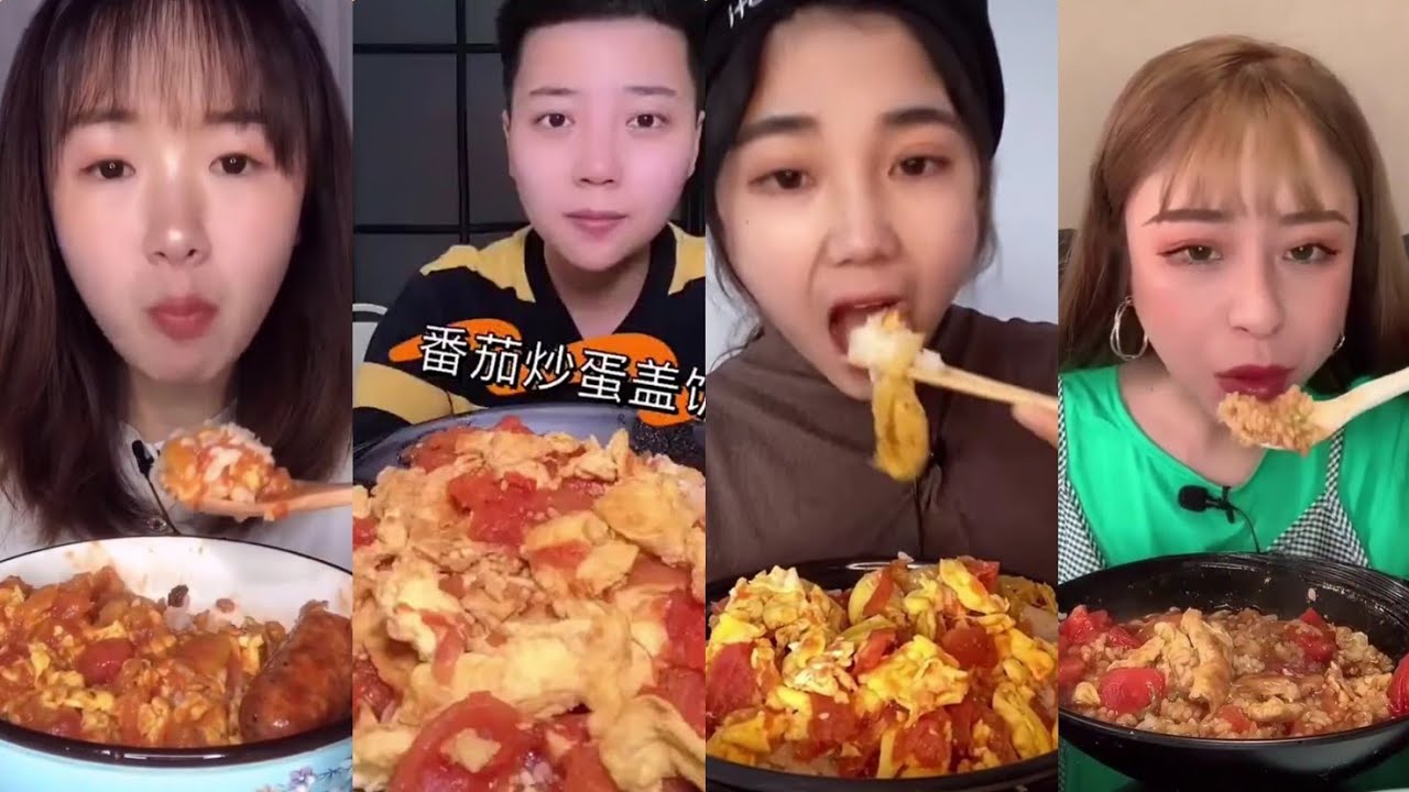 [ASMR] CHINESE TOMATO & SCRAMBLED EGGS RICE (番茄炒蛋盖饭) || Chinese Food Mukbang 먹방 吃播 *Rice Series