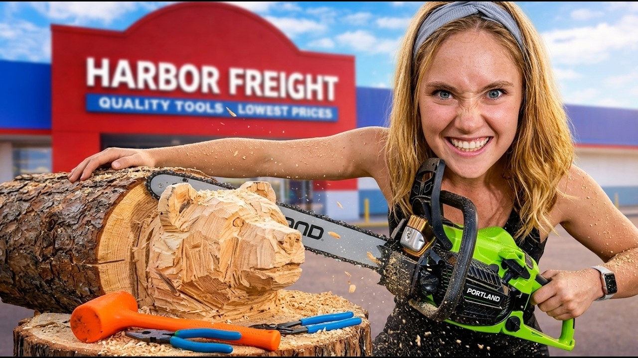 Chainsaw Carving With Only Harbor Freight Tools