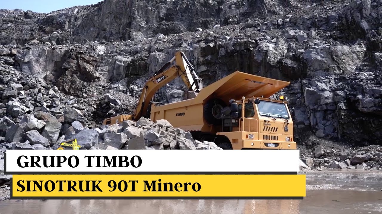 TIMBO realizó la demostración del camión SINOTRUK 90T Minero y de excavadoras SANY