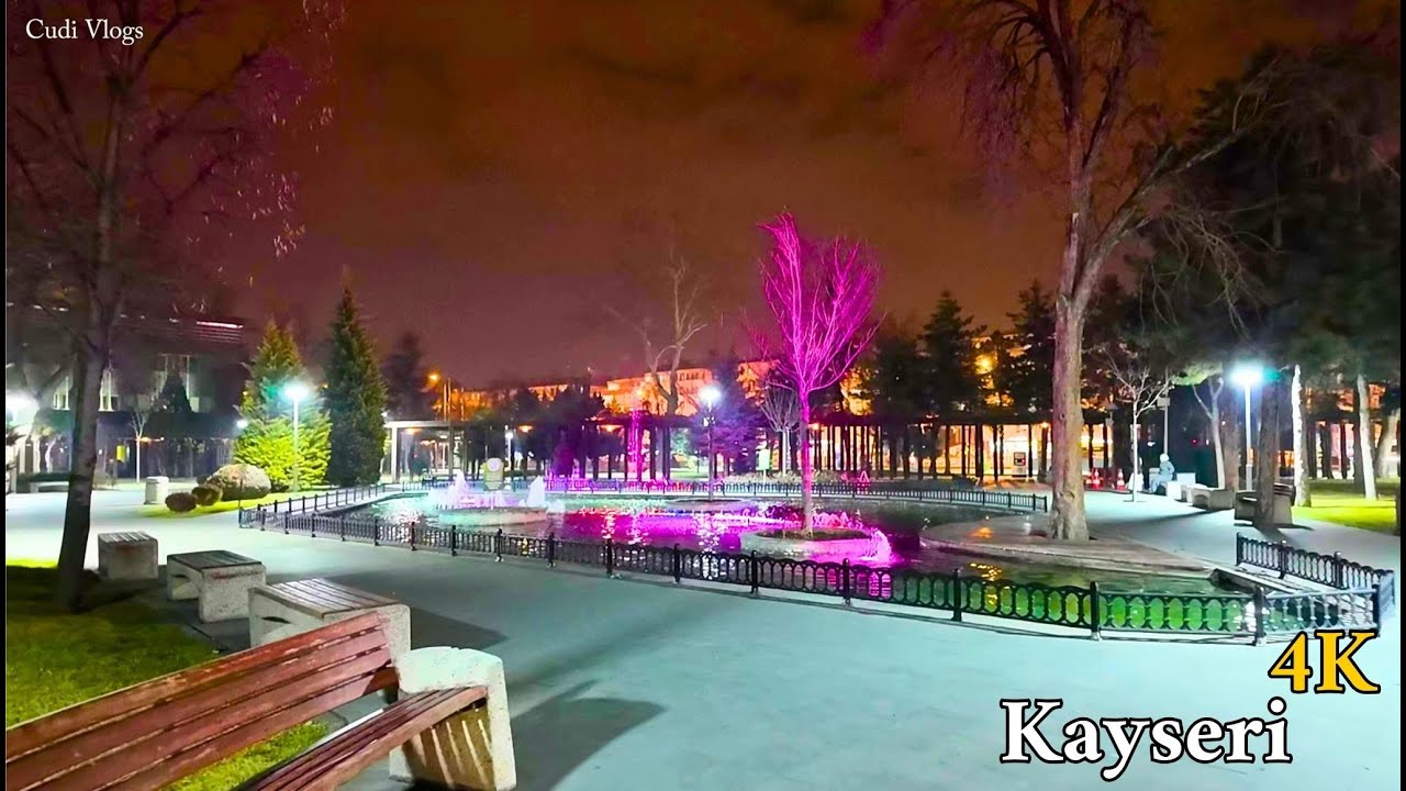 KAYSERİ ŞEHİR Yürüyüş Turu . KAYSERİ CITY Walking Tour/HDR 4K/#kayseri ²⁰²⁴#cudi_vlogs