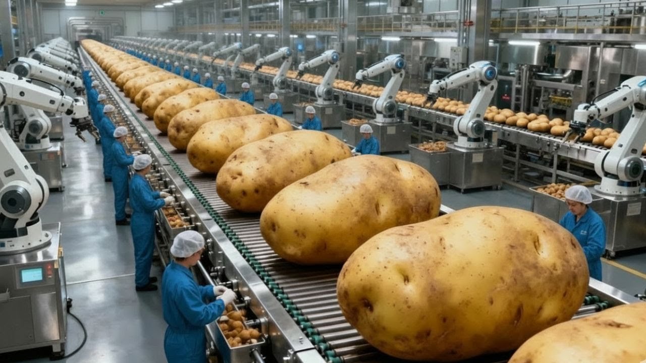 Inside la Línea de Producción de Pringles: De Patatas Crudas a Chips Apiladas Perfectas