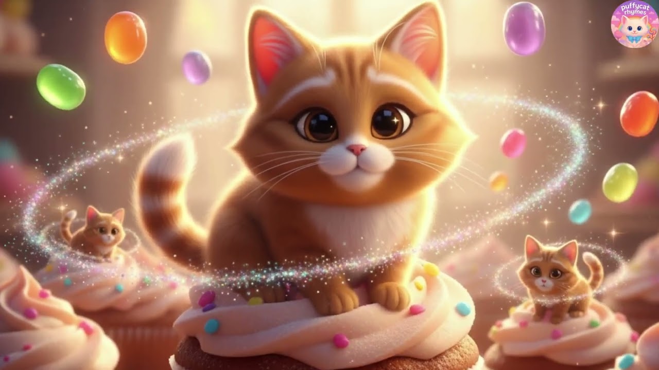 👶🏠 Puffy Cat: Take Care of Baby in Cardboard House! Pretend Play, Kindness & Family Rhymes for Kids!