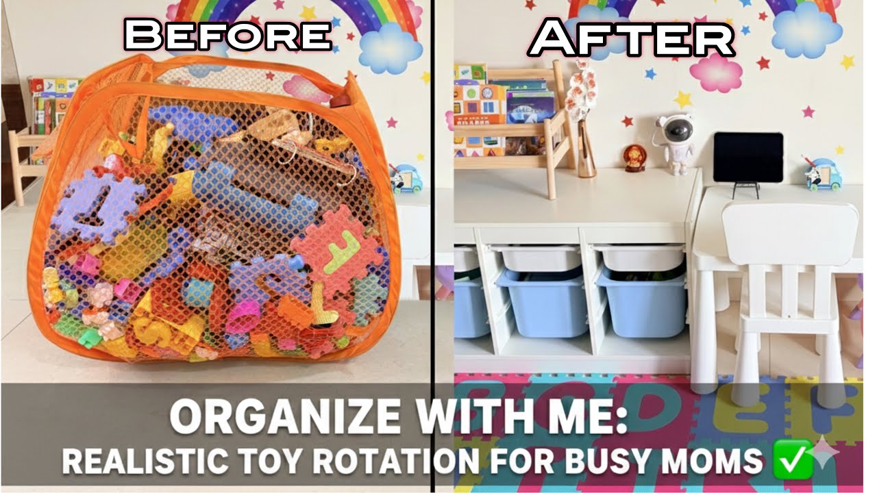 Organize With Me: Realistic Toy Rotation for Busy Moms