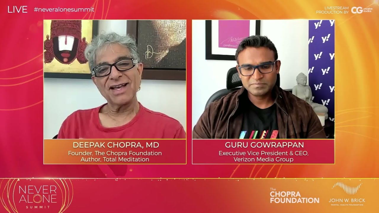 NEVER ALONE SUMMIT 2021 - Deepak Chopra and Guru Gowrappan