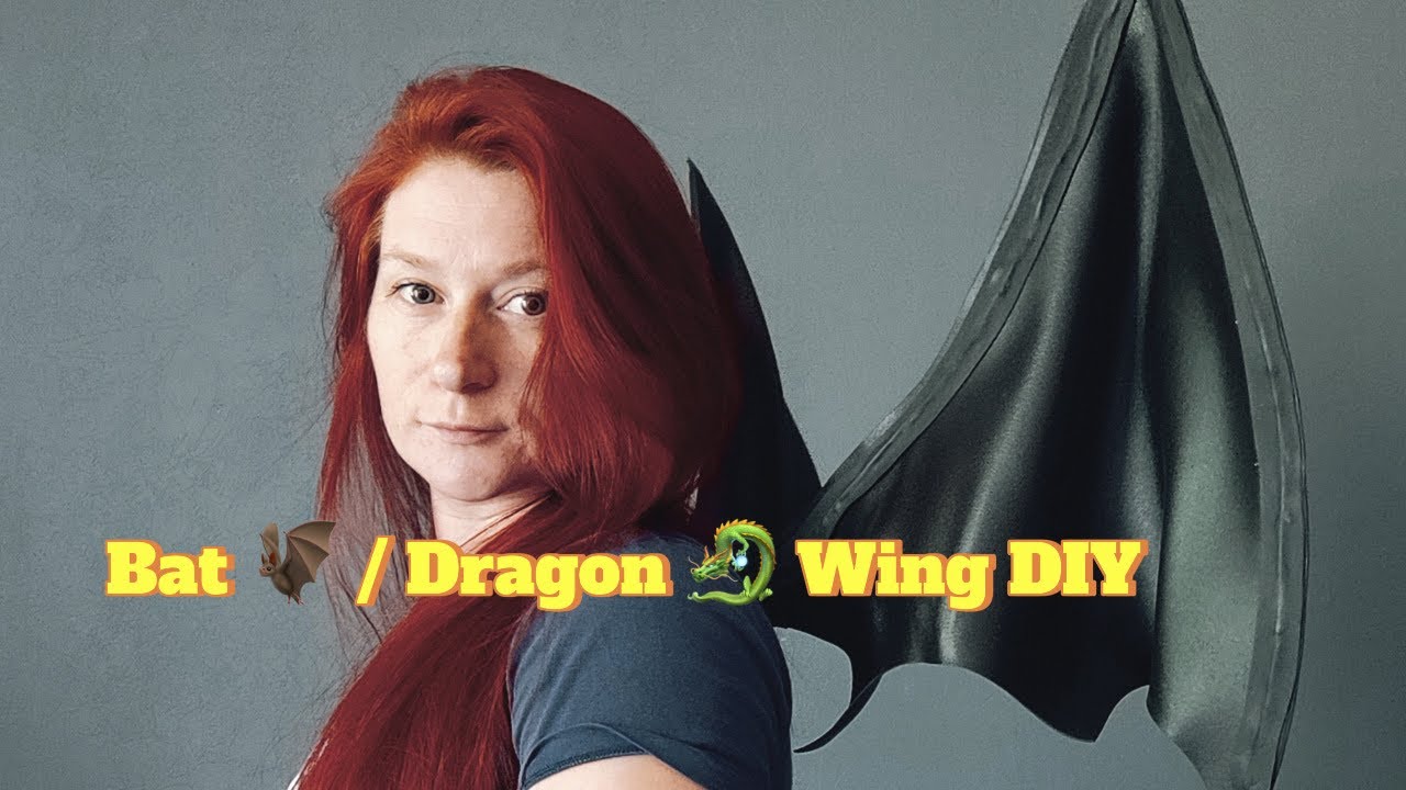 Bat 🦇 / Dragon 🐉 wing DIY Halloween costume #wings #halloween #diy
