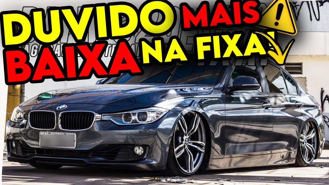 BMW 320i na suspensão FIXA muito baixa de aro 20
