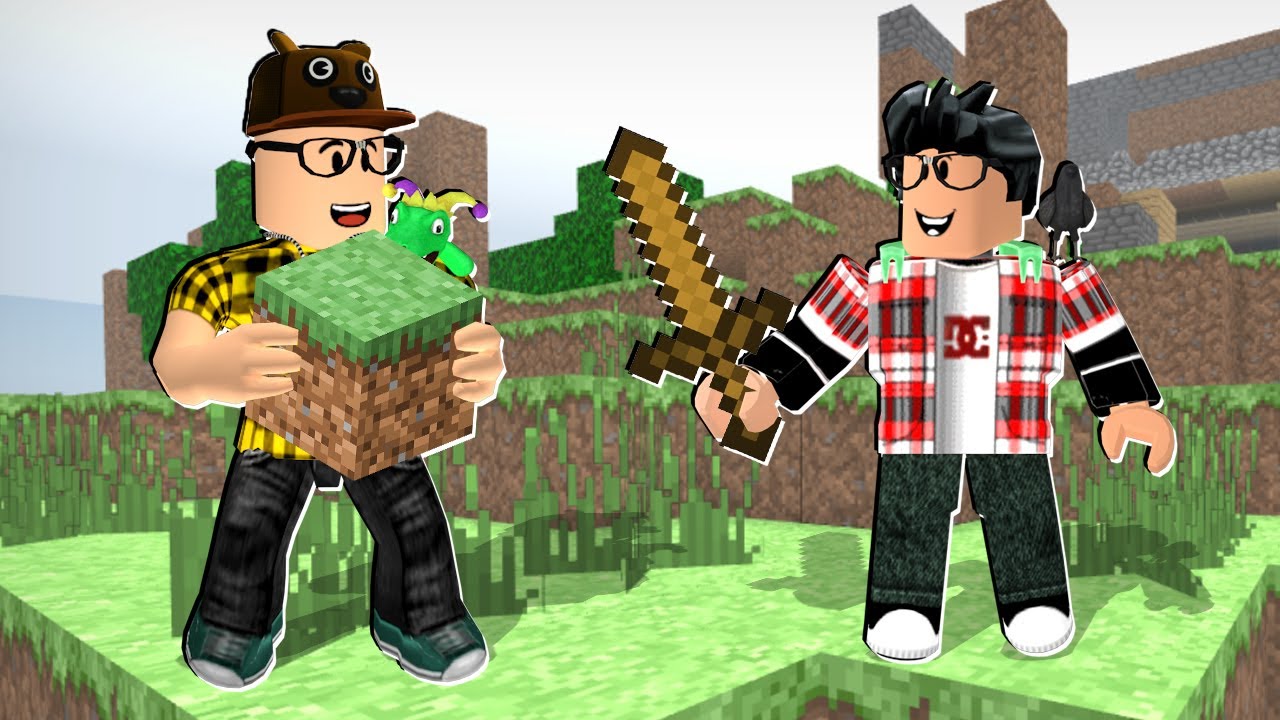JOGAMOS MINECRAFT NO ROBLOX! (MINEVERSE)