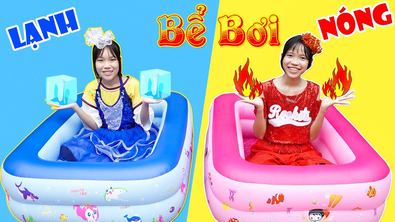 Bể Bơi Siêu Nóng & Siêu Lạnh ♥ Min Min TV Minh Khoa
