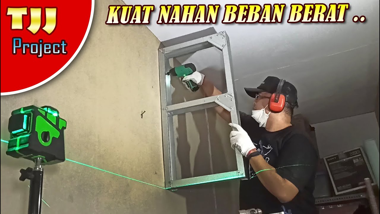 Membuat rak dinding kuat tanpa tiang dari kanal c baja ringan