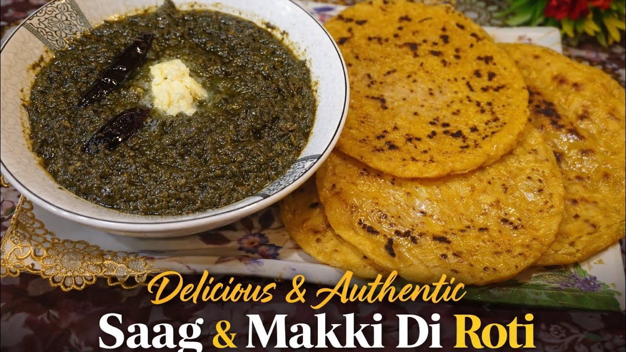 Winter spacial Sarso ka sag with makke di roti| Easy & quick recipe | makki ki roti |