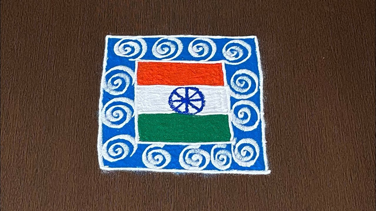 6×6dots Republic Day Special Rangoli Designs | Independence D`1ay Rangoli|Easy Rangoli|#Star Rangoli