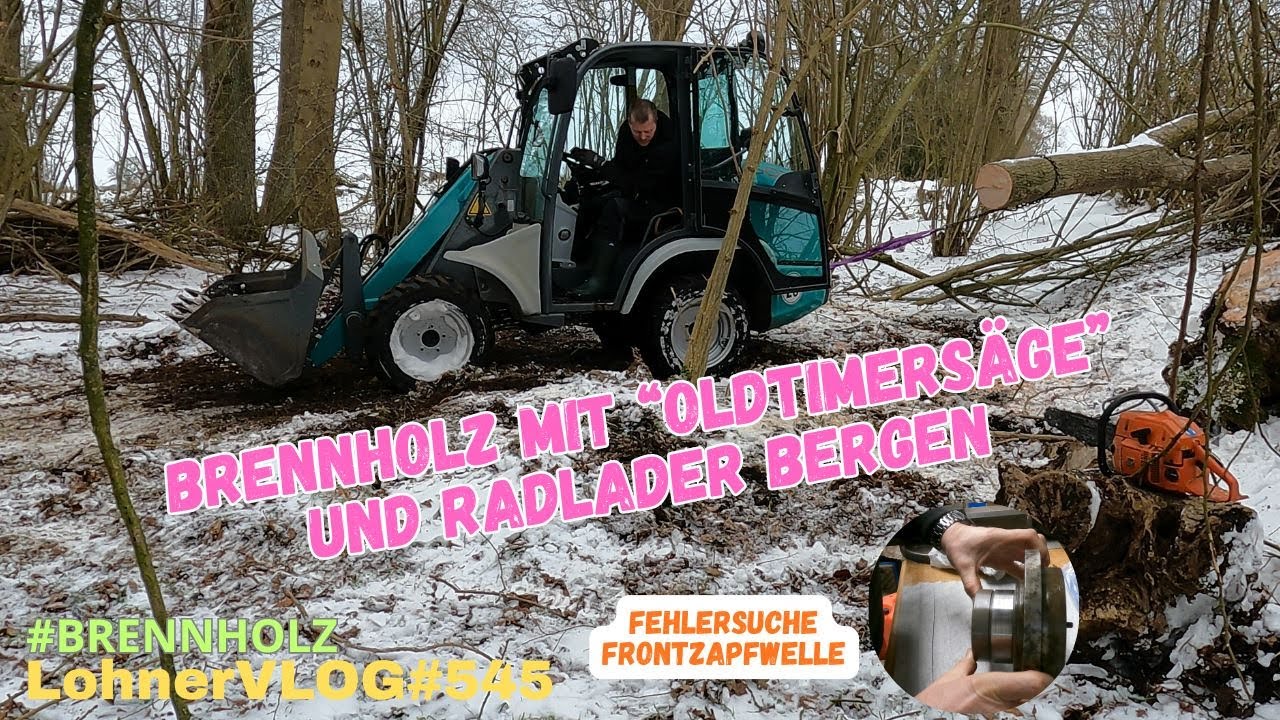 LohnerVLOG#545 Brennholz machen mit Husqvarna SE266 u. Kramer Allrad I Fendt Frontzapfwelle Diagnose