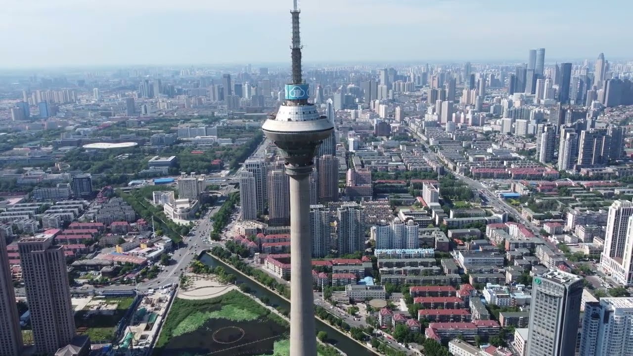 Aerial photography of Tianjin -- Tianjin TV Tower  DJI mini 2航拍天津  天津电视塔