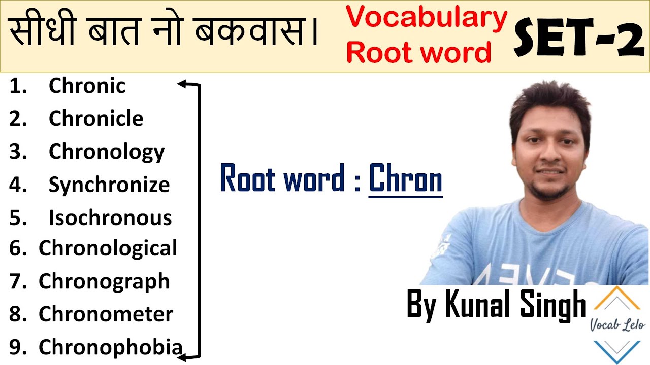 English Vocabulary Root word Chron/o