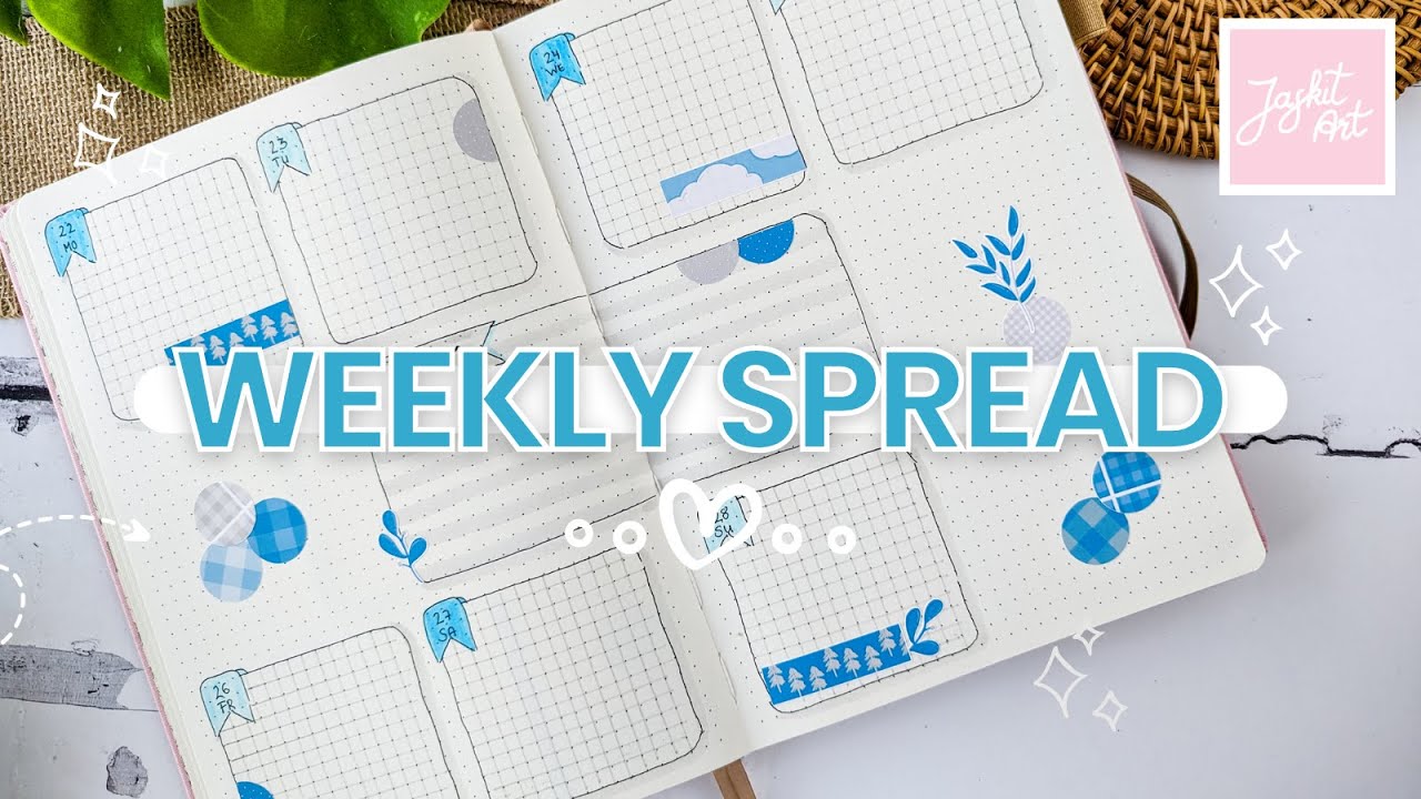 PLAN WITH ME | January Week 4 Weekly Spread 2024 Bullet Journal Setup