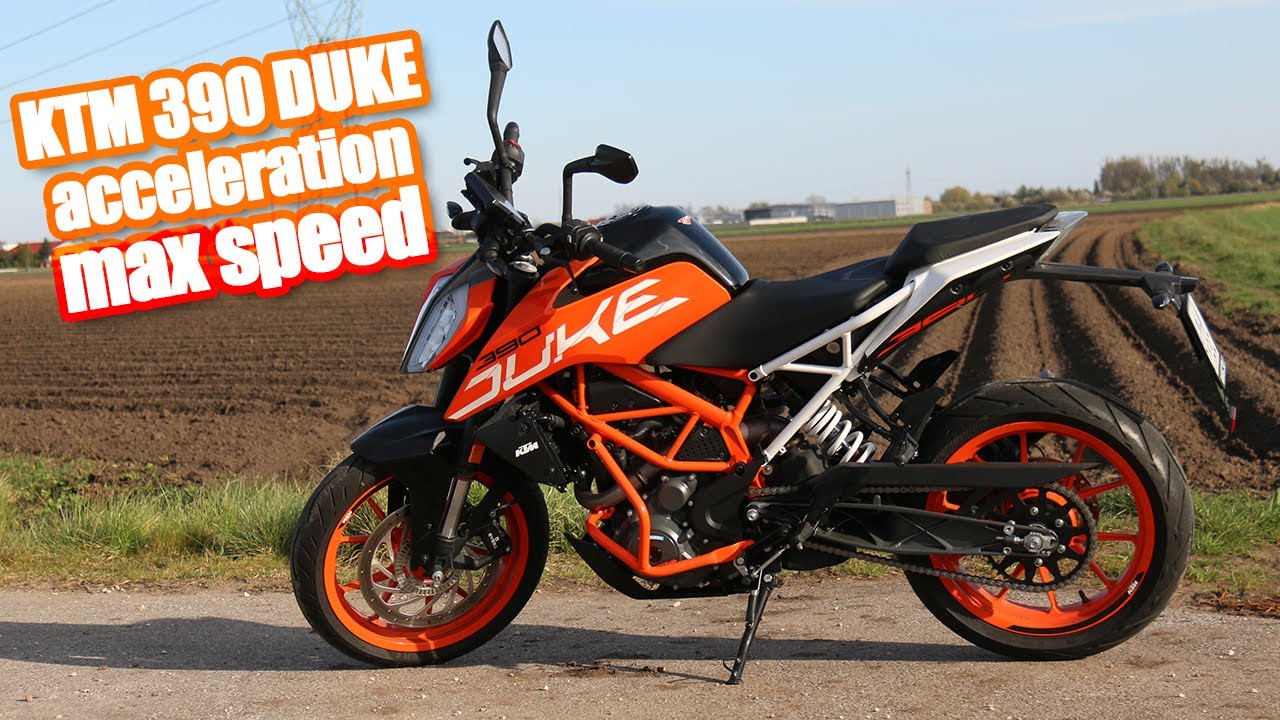 KTM 390 DUKE  top acceleration, max speed, v-max, top speed -  just ride