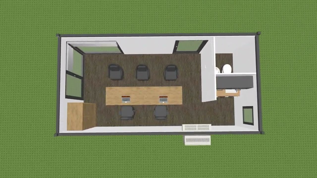 Omnikont modularni kontejner -  kancelarija, 6X3m, kuhinja i wc