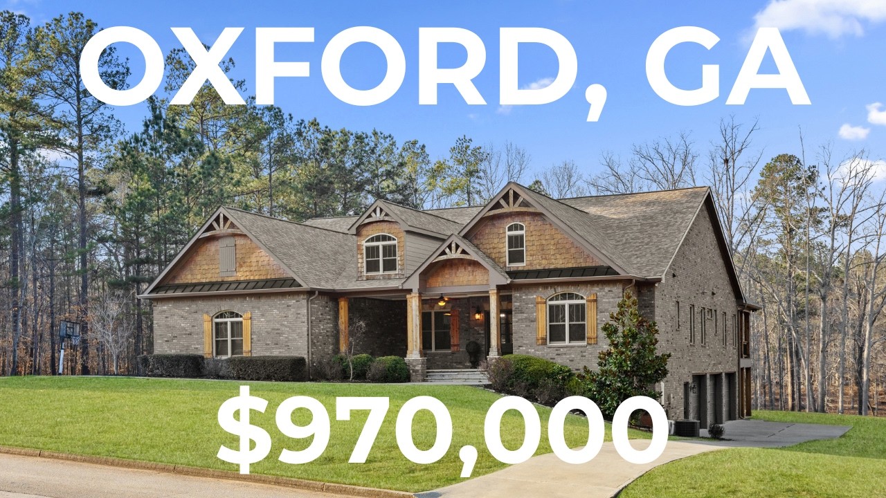 Inside This $1.15M Gorgeous Rustic Ranch Home in Oxford, GA | Open Floor Plan & Lakefront Views