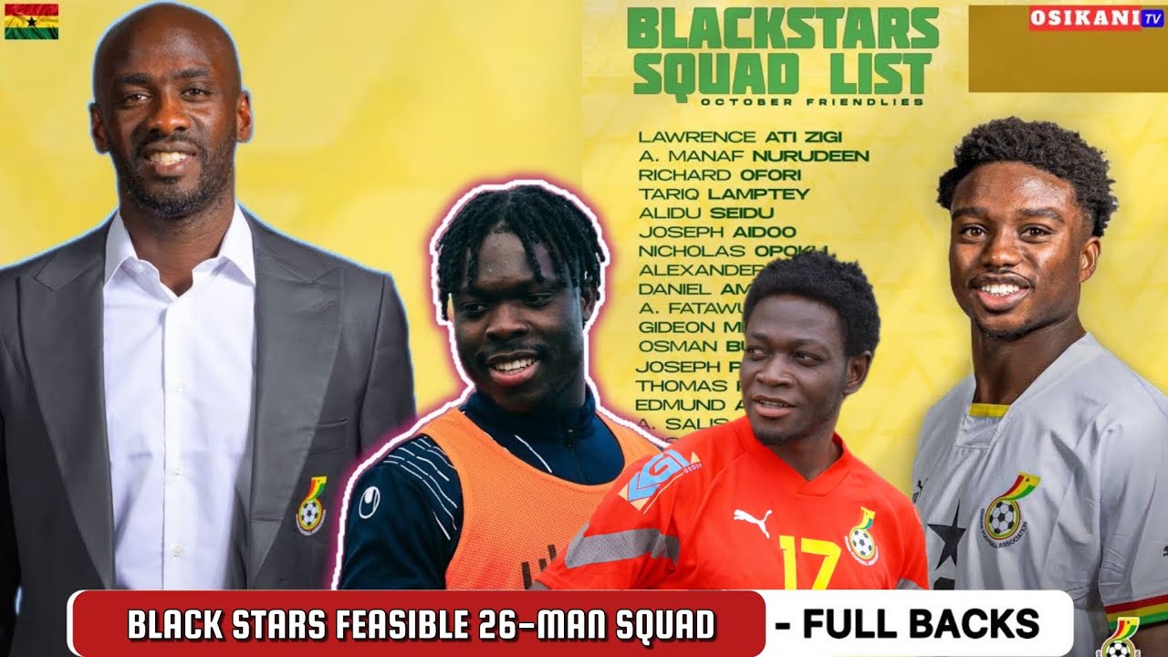 BLACK STARS FEASIBLE 26-MAN SQUAD FOR WORLD CUP QUALIFIER🇬🇭: 4 DEFENDERS...5 YEAR-OLD ANDRÉ AYEW...K