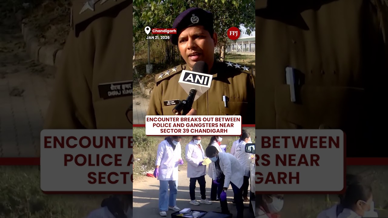 В районе 39-го сектора Чандигарха произошла перестрелка между полицией и бандитами.