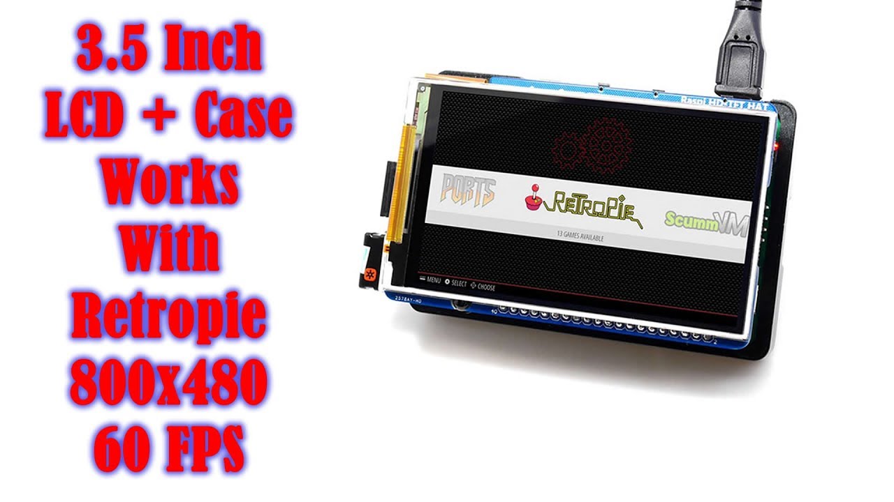 3,5-дюймовый экран Raspberry Pi с частотой 60 кадров в секунду — отлично подходит для игр