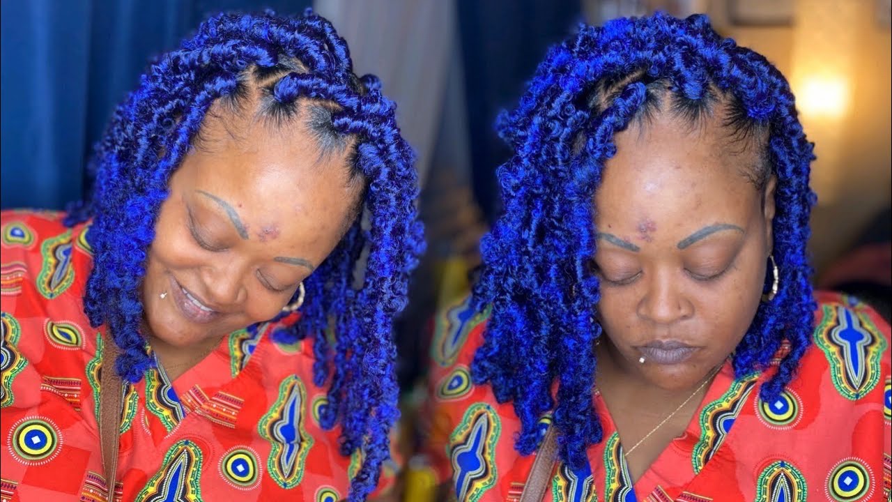 BLUE BUTTERFLY LOCS | KIMA BRAID | SPRING TWIST HAIR