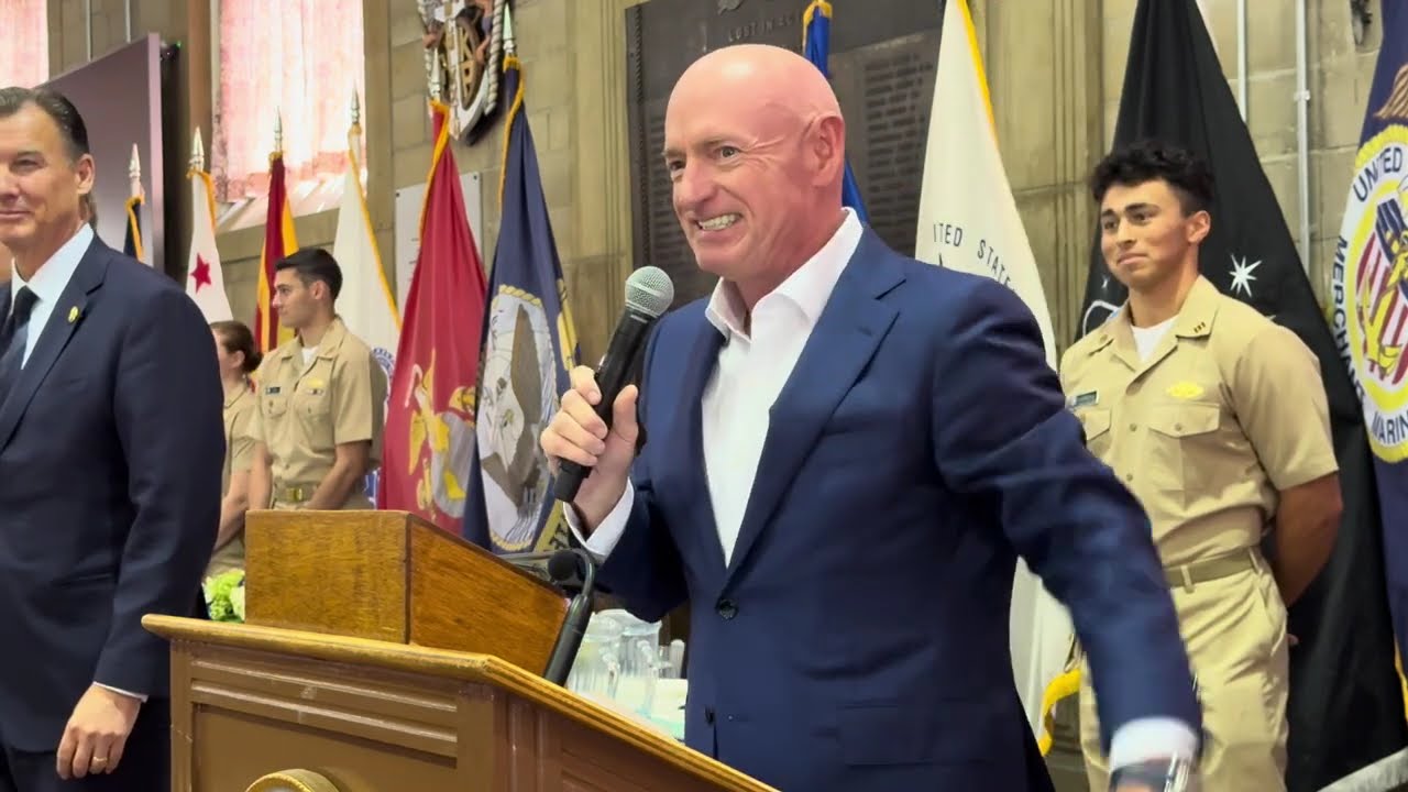 BOV joins lunch & Sen. Mark Kelly, USMMA alumnus, Class of 1986 addresses regiment on July 26, 2024