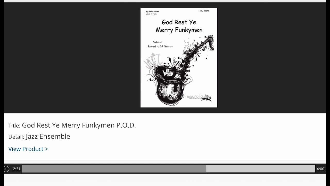 GOD REST YE MERRY FUNKYMEN, arr. Erik Sherburne, from JWPepper, Jazz Ensemble