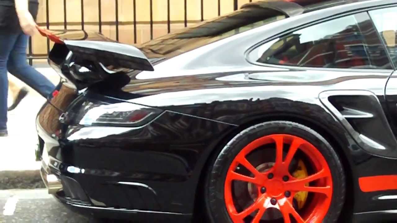 Black and Red Modified Porsche 911 GT2 from Dubai