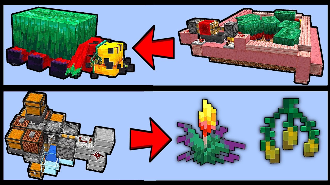 Easy Sniffer Pitcher pod and Torchflower seed Farm in Minecraft! [STILL WORKS]