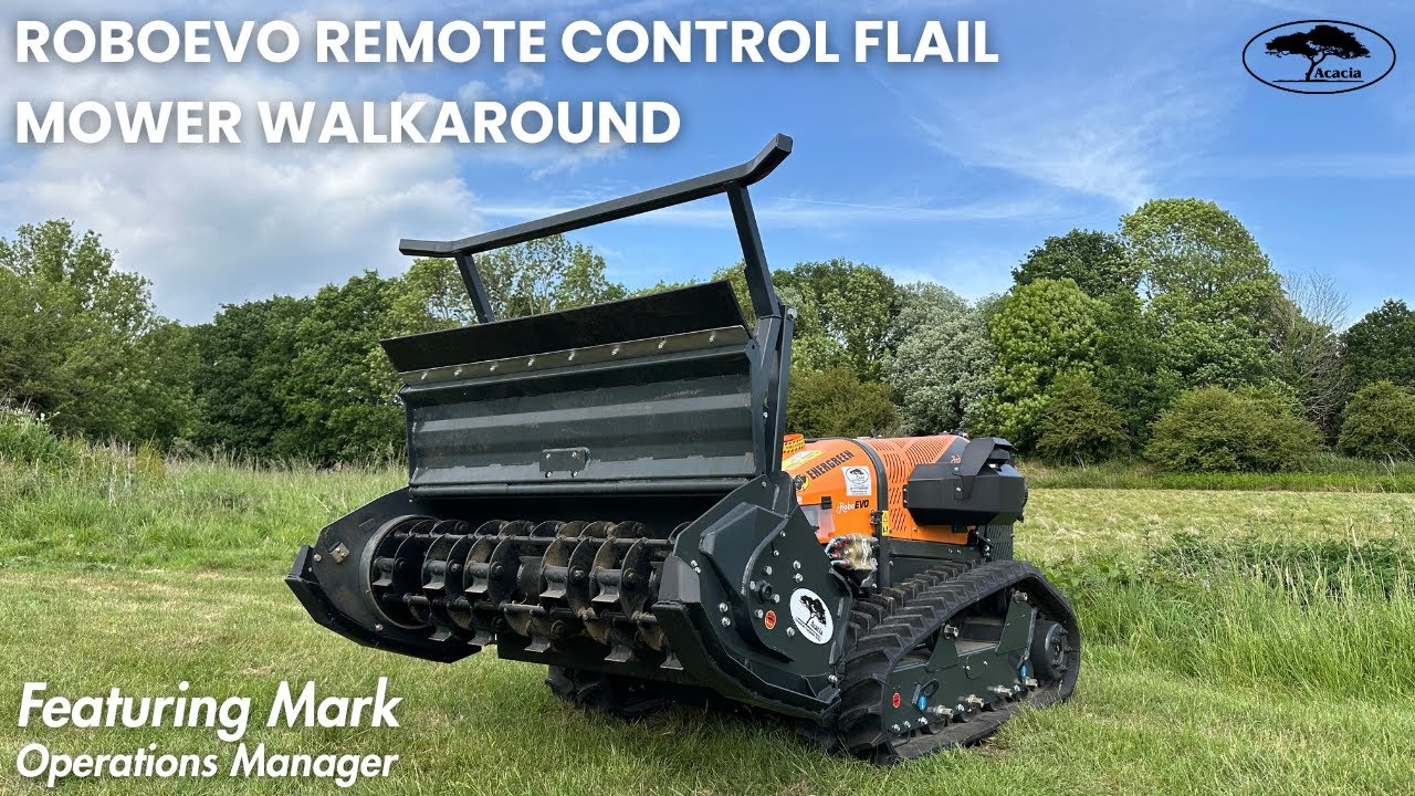 RoboEVO Remote Control Flail Mower Walkaround