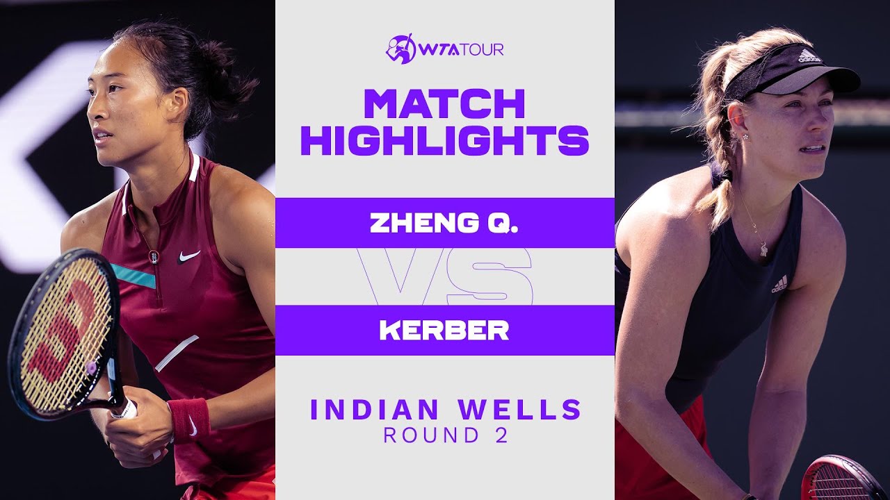 Qinwen Zheng vs. Angelique Kerber | 2022 Indian Wells Round 2 | WTA Match Highlights