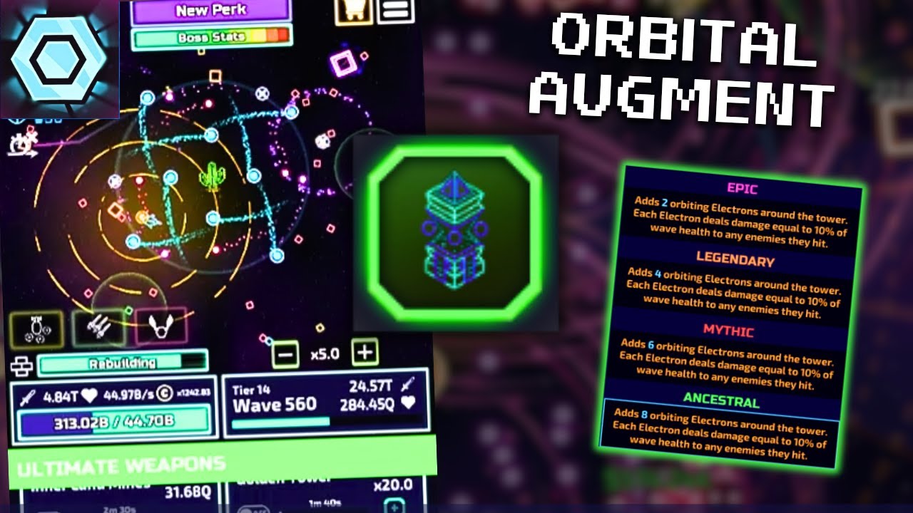 New Module Orbital Augment is here! Let's talk about it! (The Tower Idle Tower Defense)